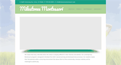 Desktop Screenshot of milestonesmontessori.com