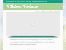 Tablet Screenshot of milestonesmontessori.com